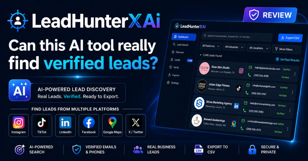 LeadHunterXAi review